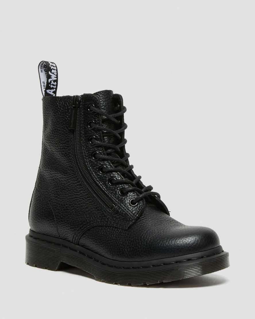 Dr. Martens 1460 Pascal Lær Zipper Snørestøvler Dame Svart [6380VUCTH]